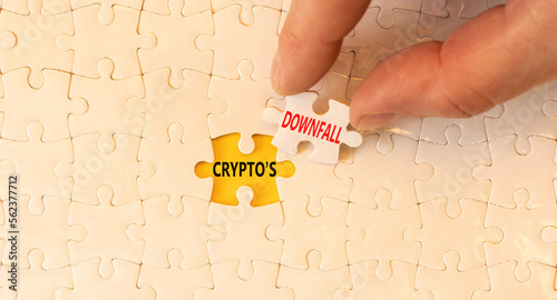 Canvas Print Crypto downfall symbol