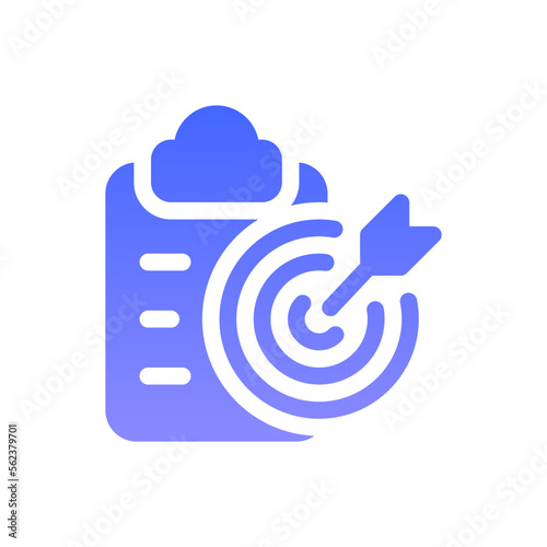 goal flat gradient icon