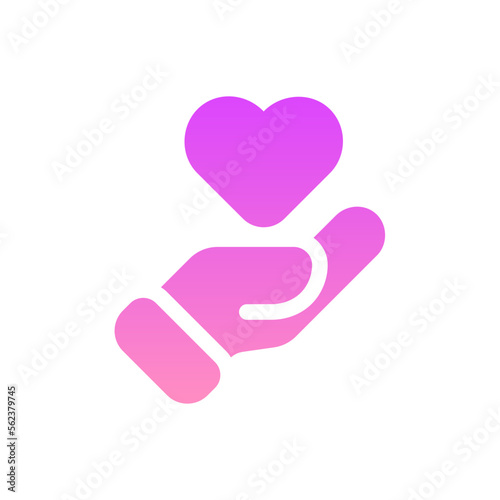 passionate flat gradient icon