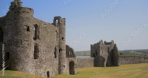 Llansteffan Castle in Wales photo