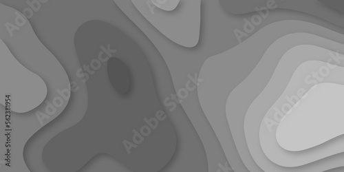 Abstract black Papercut banner concept. Paper carve black background for card poster brochure flyer design in lines black colors. Vector illustration. Cover layout template. Material design concept.