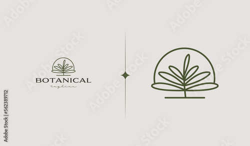Botanical Plant Logo Template. Universal creative premium symbol. Vector illustration. Creative Minimal design template. Symbol for Corporate Business Identity