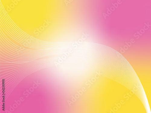 Gradient background yellow and magenta with line blend wave