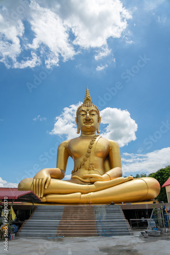 Big Golden Buddha Statue At Saraburi Temple 