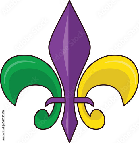 Fleur de Lis Mardi gras Vector