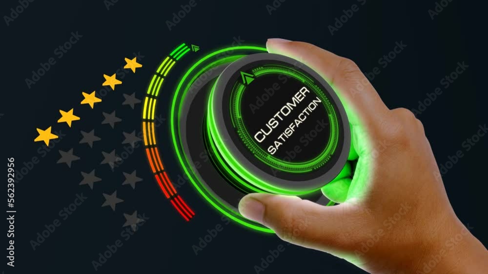 Customer_stisfaction concept with knob button changing best to poor and reverse