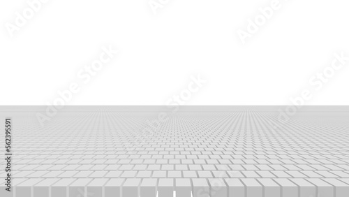無限の地平線を構成する交互配置の立方体 photo