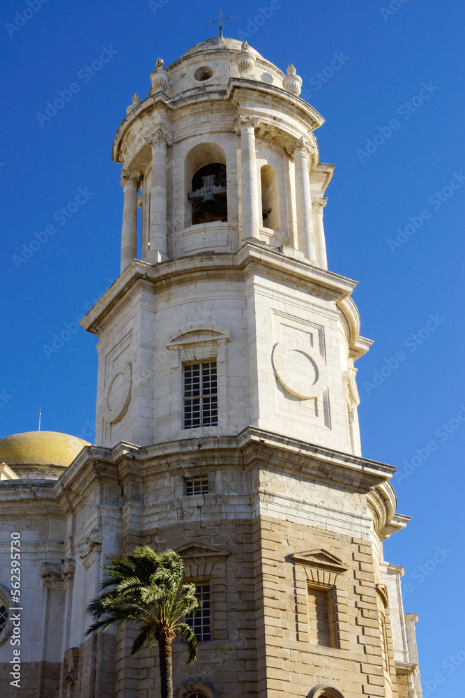 Cádiz (Spain). Exterior tower of the Cathedral of the city of Cádiz