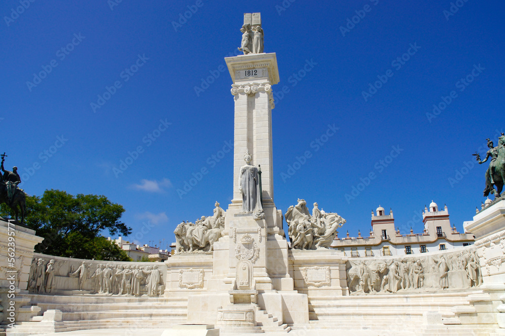 Obraz premium Cadiz (Spain). Monument to the Cortes of 1812 in the city of Cadiz,