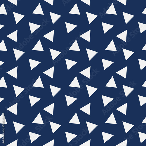 white triangle dark blue seamless fabric pattern textile background
