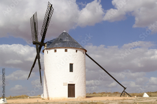 Campo de Criptana (Spain). Windmills next to the town of Campo de Criptana