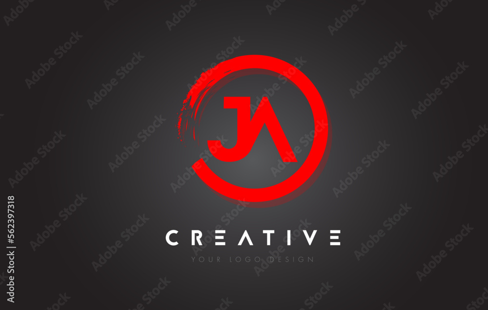 JRed A Circular Letter Logo with Circle Brush Design and Black Background. JRed A Circular Letter Logo with Circle Brush Design and Black Background.