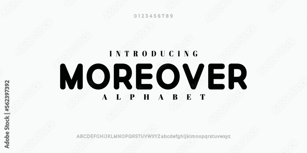 Modern Bold Font. Regular Italic Number Typography urban style alphabet fonts for fashion, sport, technology, digital, movie, logo design, vector illustration