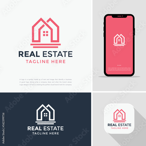 real estate, realtor, property, construction, house, home, building, or remodeling logo.
