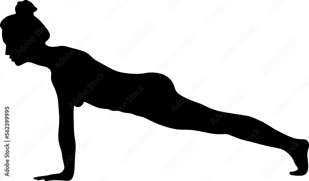yoga in silhouette vector art on background yoga in silhouette vector art on background