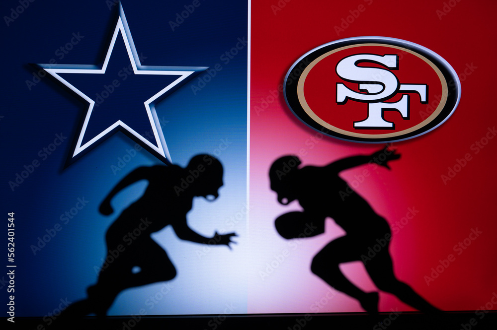 SAN FRANCISCO, USA, JANUARY 18, 2023 Dallas Cowboys vs. San Francisco 49ers. NFL Divisional
