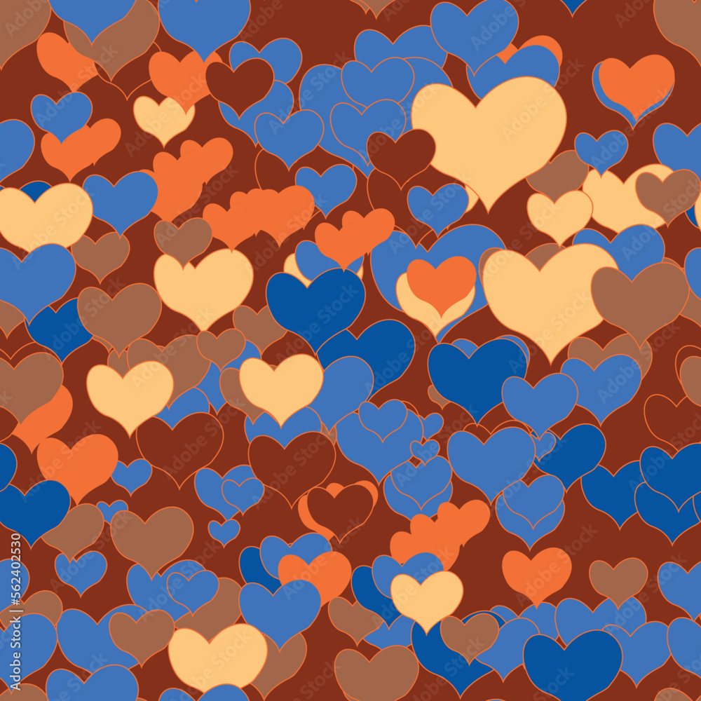 Seamless pattern with hearts. Vector file for designs. Seamless pattern with hearts. Vector file for designs.