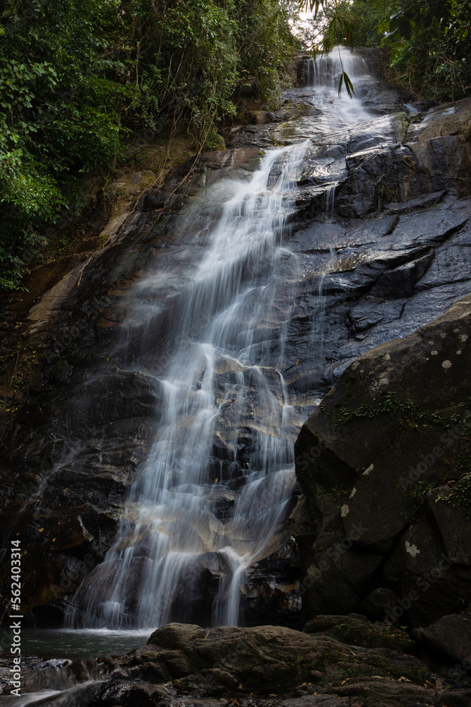 Fototapeta premium small waterfall in thailand, river