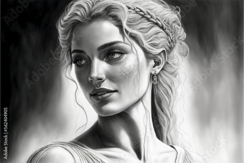 Helen of Troy or Helen of Sparta, a character from Greek mythology. Generative AI.
