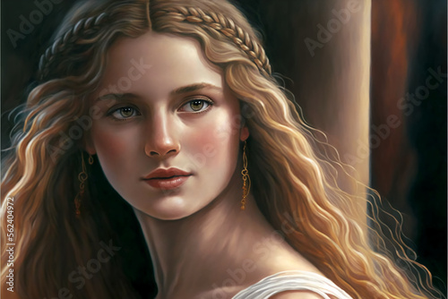Helen of Troy or Helen of Sparta, a character from Greek mythology. Generative AI.