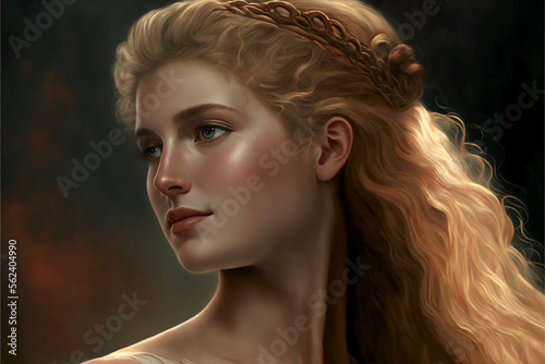 Helen of Troy or Helen of Sparta, a character from Greek mythology. Generative AI.