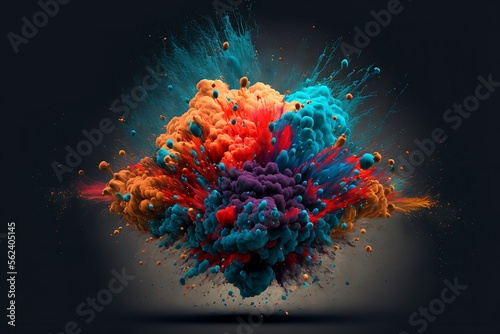 Simple Coulourfull Explosion Background photo