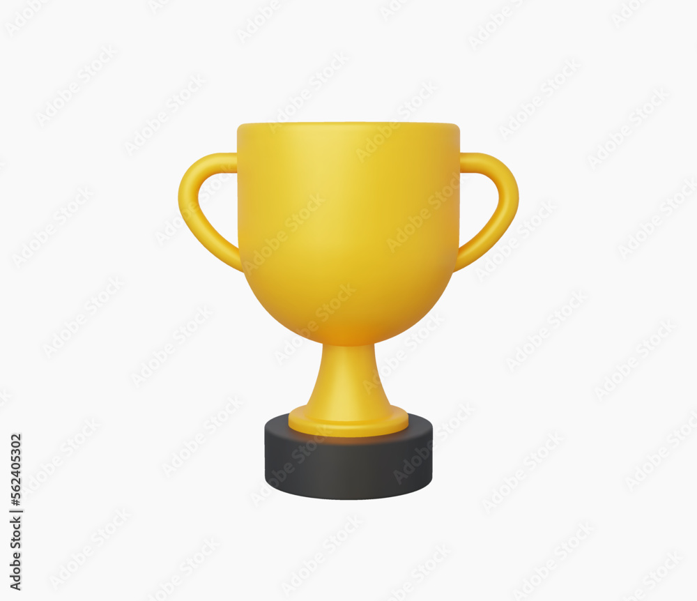 3d Realistic Golden trophy Icon vector Illustration 3d Realistic Golden trophy Icon vector Illustration