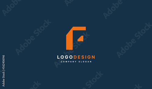 simple letter f logo origami style