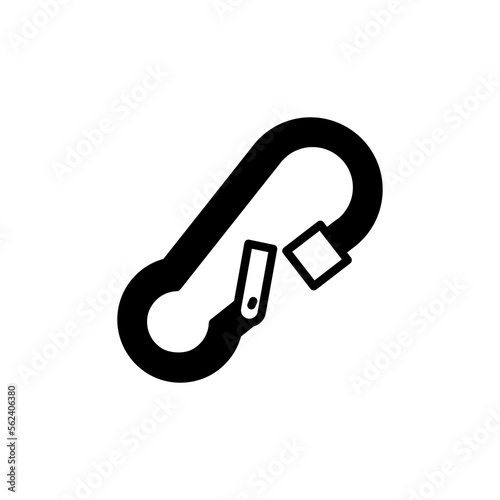 Carabiner icon in vector. Logotype