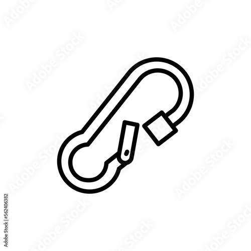 Carabiner icon in vector. Logotype