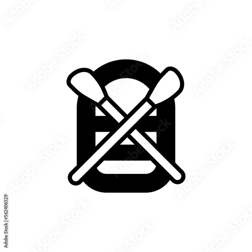 Rubber Boat icon in vector. Logotype