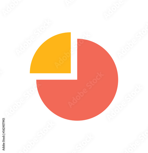 Info graphic, Set of circle pie chart 15 to 100 percentage, vector
