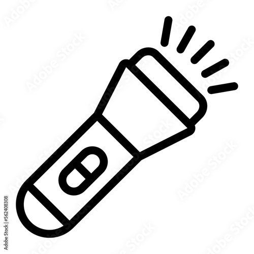 flashlight line icon