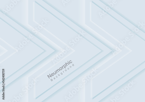 Neumorphic Backgrounds and Backdrops white triangle pattern Layered, minimal style background, technology illustration, modern and business, template and banner composition for products.