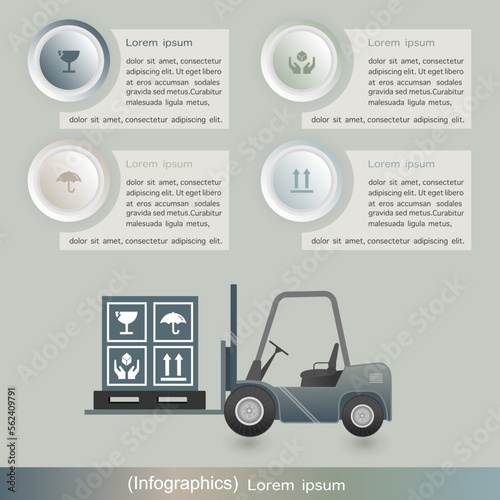 Infographic templates, Logistics and Warehousing Business.
