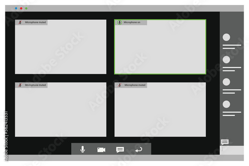Online video chat template set