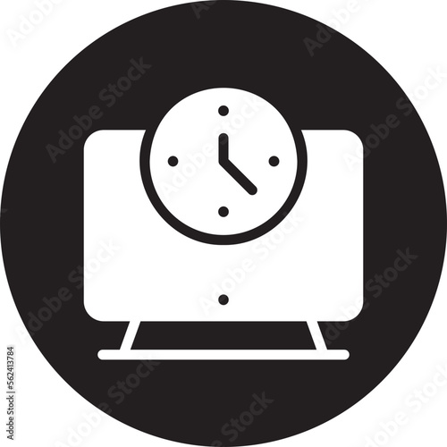 time glyph icon