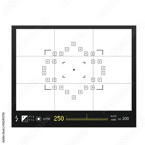Digital camera with screens of shooting modes template
