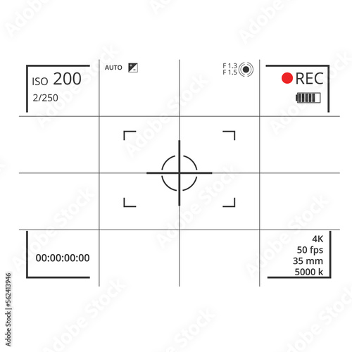 Digital camera with screens of shooting modes template