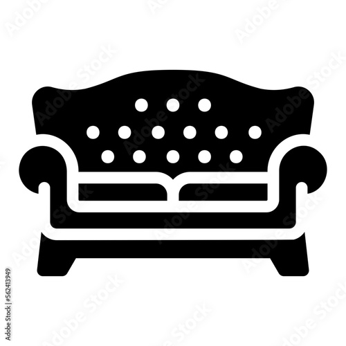 sofa glyph icon