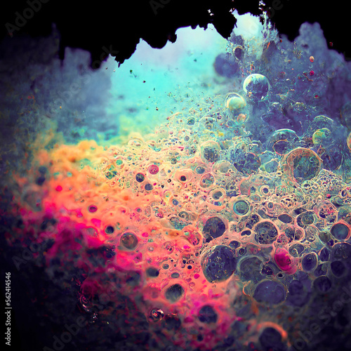 abstract colorful texture of dry paint . 3D illustration