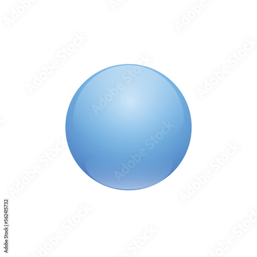 Blue sphere on a white background. Vector illustration