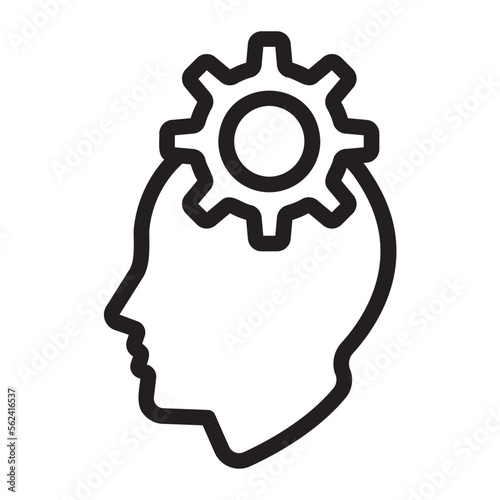 critical thinking line icon