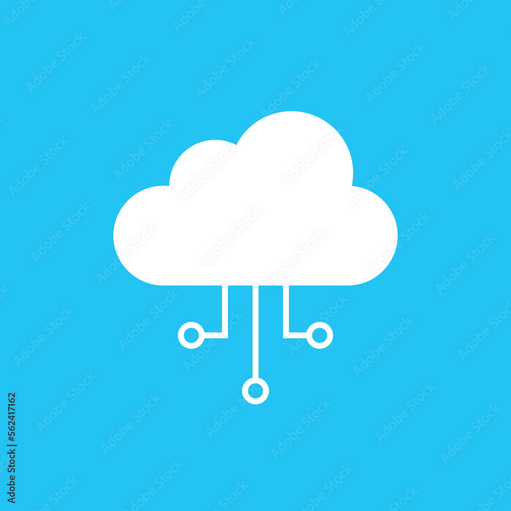 Cloud technology logo or icon set. Cloud symbol with circuit pattern. Cloud technology logo or icon set. Cloud symbol with circuit pattern.