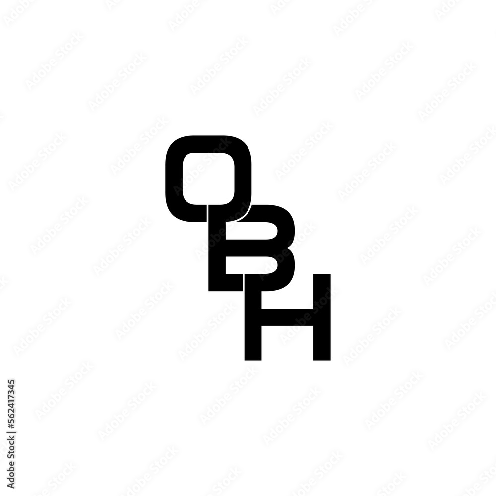 obh typography letter monogram logo design obh typography letter monogram logo design