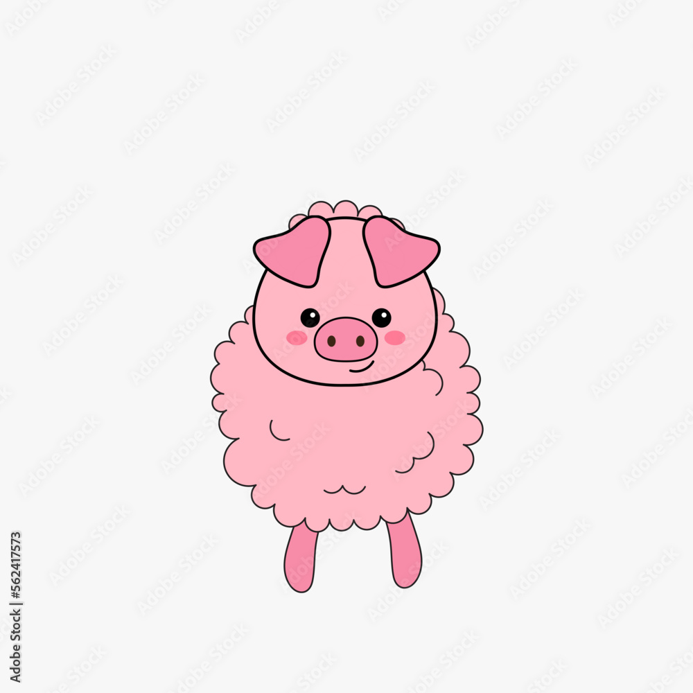 Naklejka premium Sheep in different character.