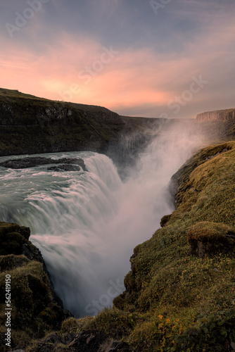 Fototapeta Naklejka Na Ścianę i Meble -  Gullfoss during sunrise - Iceland