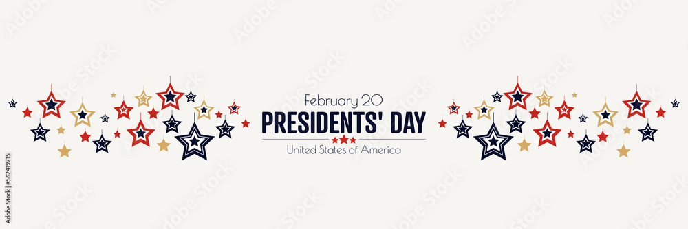 Presidents' Day banner.