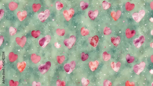 Valentine day themed wrapping pattern art using Generative AI