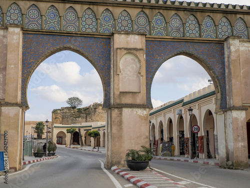 Panoramic view of Meknes, a city in Morocco which was founded in the 11th century by the Almoravids photo